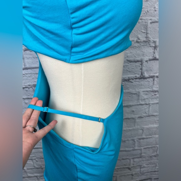 Oh Polly strapless blue dress Size 10 - Picture 5 of 7